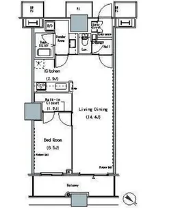 東京都中央区勝どき6【マンション】の間取り