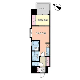福岡県福岡市博多区住吉2【マンション】の間取り