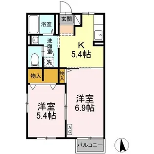スイートハウス小石田 A【1階】の間取り