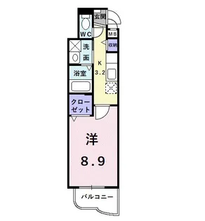 ルーブル・ベル【1階】の間取り