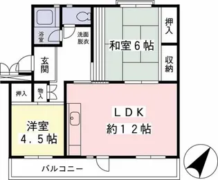 上中ノ原団地3【5階】の間取り