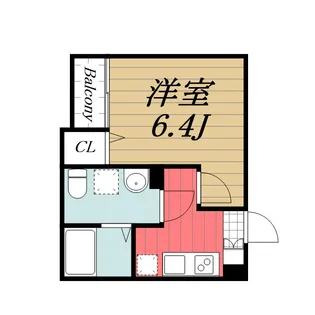 千葉県千葉市中央区稲荷町1【アパート】の間取り