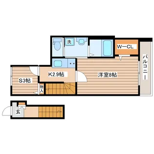 グリシーヌ【2階】の間取り
