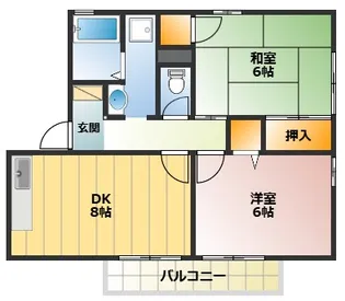 第10吉原ハイツ【1階】の間取り