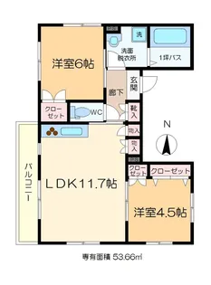 モンターニュK【2階】の間取り