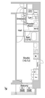 コンフォリア北参道【13階】の間取り