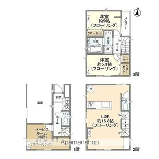 東京都足立区東和2【一戸建】の間取り