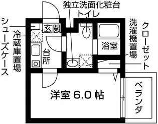 ネクスフィーダ北白川【1階】の間取り