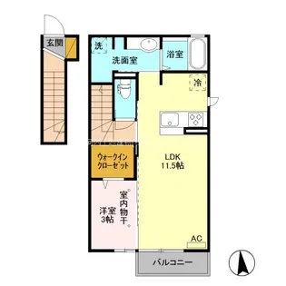 クレイン 1【2階】の間取り