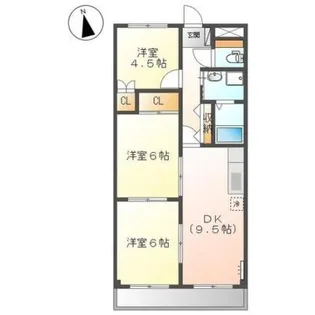 カームネスト【3階】の間取り