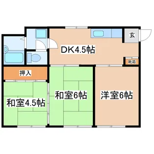 コーポ木村【1階】の間取り