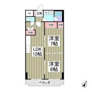 ヴァンデュール上大曽 旧前橋マンション【4階】の間取り