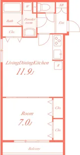 OHANA HOUSE【3階】の間取り