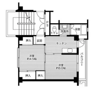 ビレッジハウス今保2号棟【2階】の間取り