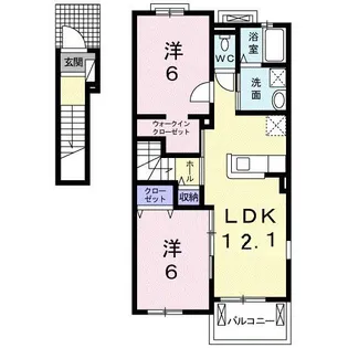 グランドスウェルB【2階】の間取り