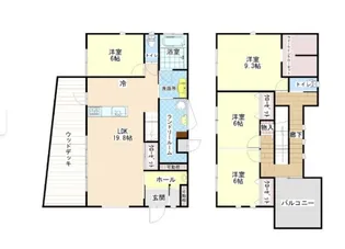 愛媛県四国中央市金生町山田井【一戸建】の間取り