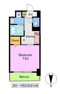 ACTUS錦糸【9階】の間取り