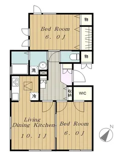 東京都八王子市みなみ野4【アパート】の間取り