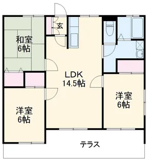 サンシェル【1階】の間取り
