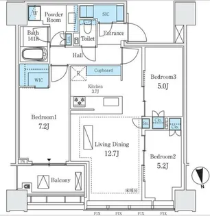 SHIROKANE The SKY【30階】の間取り