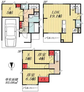 千葉県市川市原木3【一戸建】の間取り