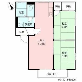 オオノニューコーポ【2階】の間取り