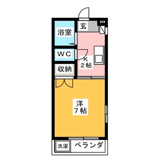 ホワイトセブン 東棟【1階】の間取り