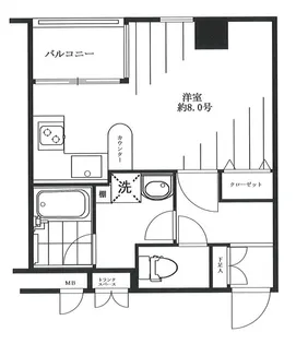 麻布十番ロイヤルプレイス【2階】の間取り