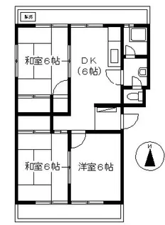 中筋マンション【4階】の間取り