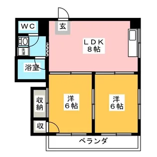第六小崎ビル【5階】の間取り