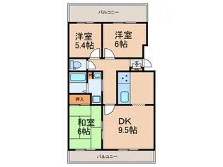ル・ブラン本山【4階】の間取り
