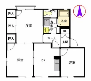 フレグランスひろせ B棟【1階】の間取り