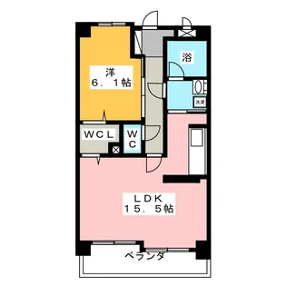 ベルヴィルVI【1階】の間取り