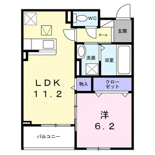 兵庫県伊丹市鴻池2【アパート】の間取り