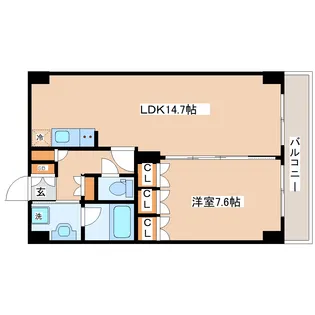レジデンス仙台駅東【13階】の間取り