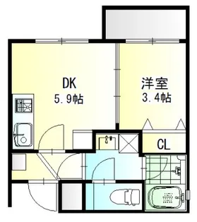メルヴェーユ津田沼【1階】の間取り