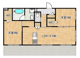 仮称)千年ヘーベルメゾン【1階】の間取り