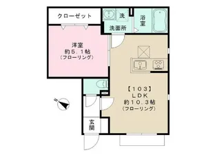 フォンターナ旭丘【1階】の間取り