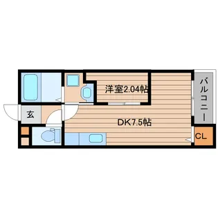 プラシード幸町【1階】の間取り