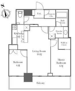 リエトコートアルクスタワー【17階】の間取り