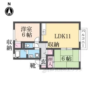 セジュール壱番館K【2階】の間取り