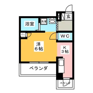 ヌーヴェル南林間【3階】の間取り