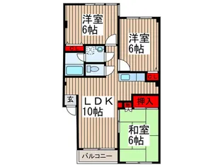 メゾン北越【1階】の間取り