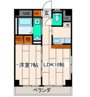 ラ・シャテロ【2階】の間取り