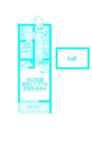 モンステラ渡田【3階】の間取り