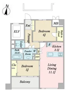 LATTICE東松戸【5階】の間取り