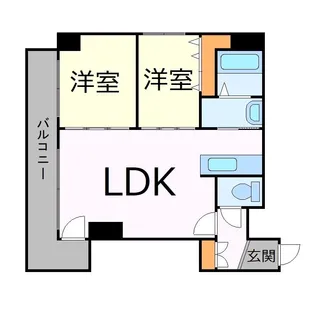 アルファスクエア南4条東【6階】の間取り