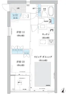 ガーデニエール砧WEST【4階】の間取り