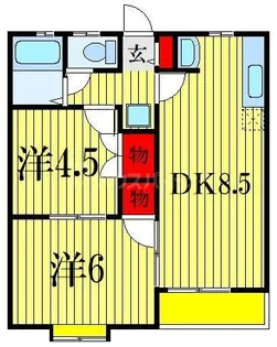 イーストタウン夏見【2階】の間取り