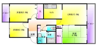ヴィラ赤とんぼ【3階】の間取り